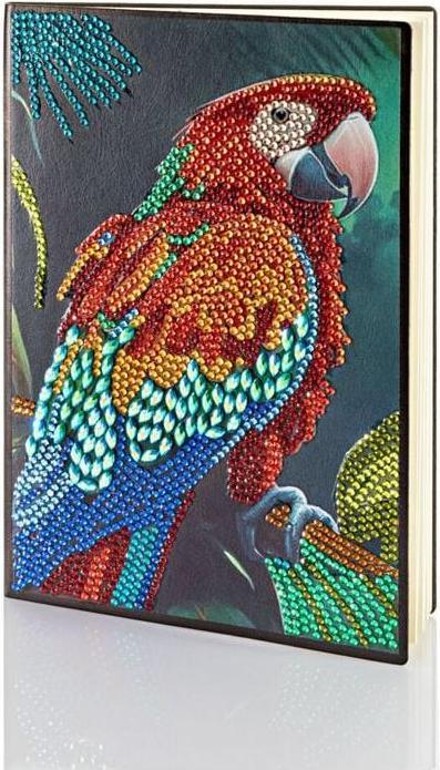 Diamond Painting Notizbuch (Motiv: Papagei, DIN A5)
