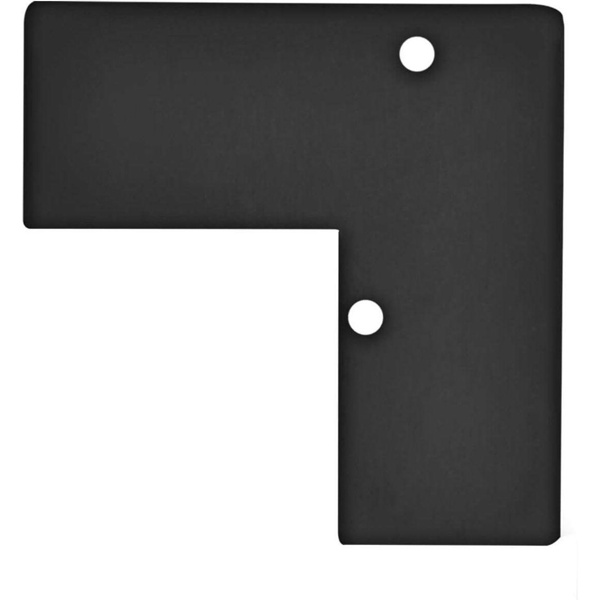 Isoled, Zubehör Beleuchtung, Endkappe EC93 Aluminium schwarz RAL 9005 für Profil HIDE ANGLE inkl. Schrauben