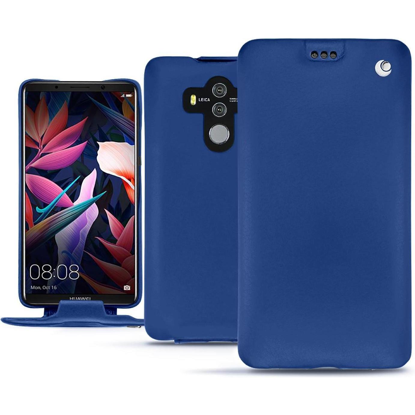 Noreve Lederschutzhülle vertikal (Huawei Mate 10 Pro), Smartphone Hülle, Blau