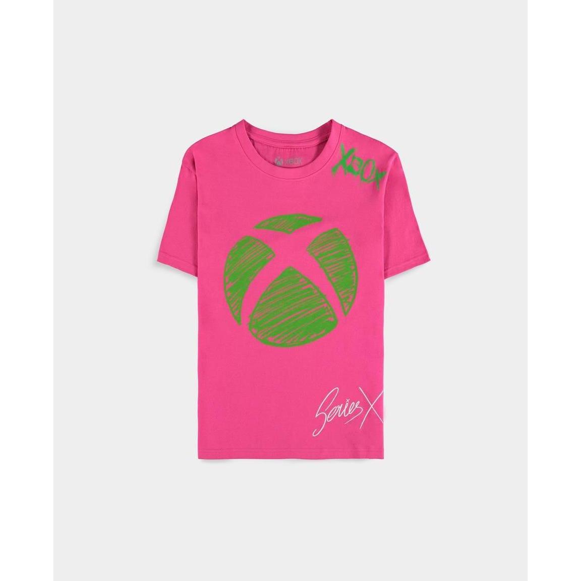 Microsoft, Donne, Maglietta, Tshirt a maniche corte Core da donna, Pink, (XL)