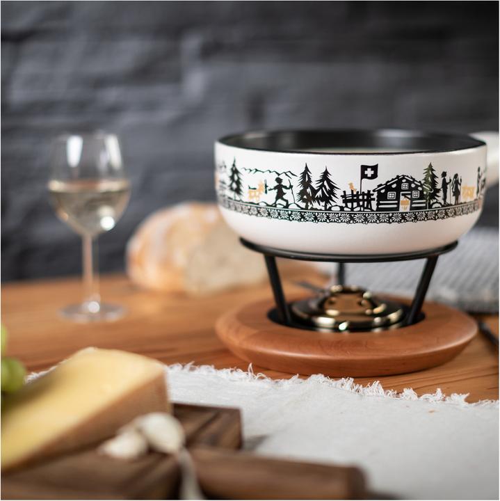Actual product image Kuhn Rikon Cheese fondue set Alpine Meadow gold 23cm (Cheese fondue)