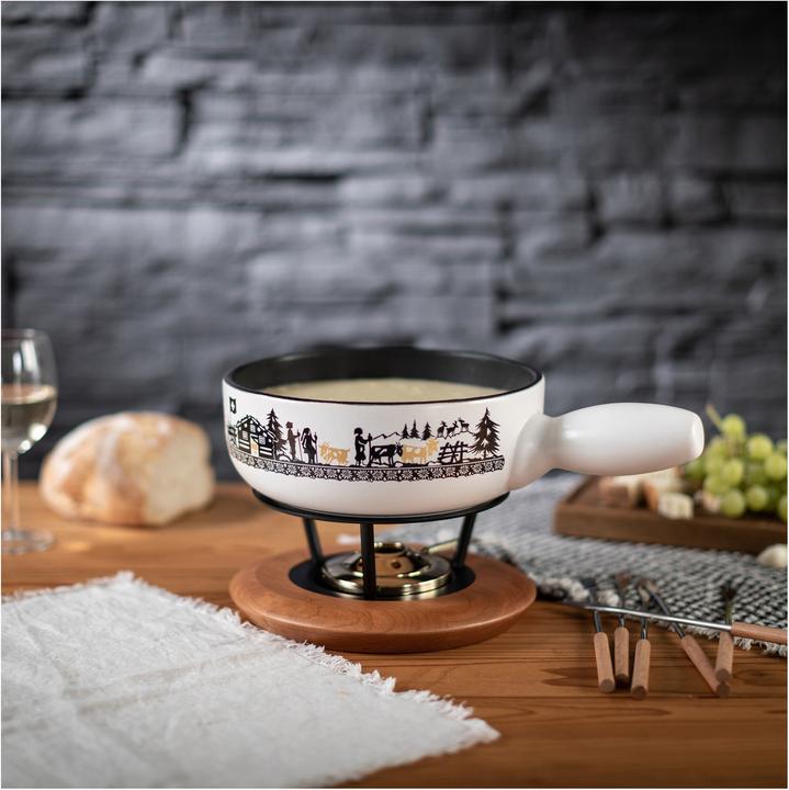 Actual product image Kuhn Rikon Cheese fondue set Alpine Meadow gold 23cm (Cheese fondue)