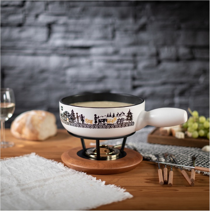 Produktbild Kuhn Rikon Käsefondueset Induktion Alpweide Gold 23cm (Käsefondue)