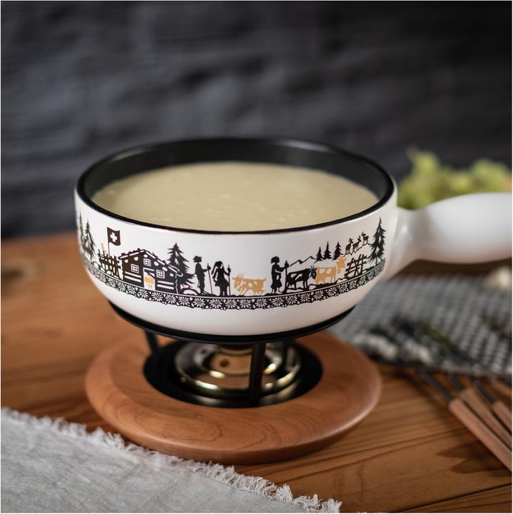 Actual product image Kuhn Rikon Cheese fondue set Alpine Meadow gold 23cm (Cheese fondue)