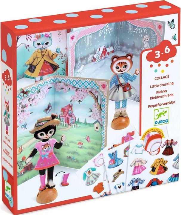 Actual product image Djeco Sticker collage small wardrobe