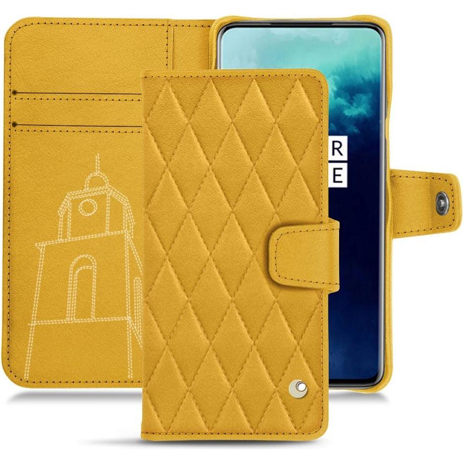 Noreve Lederschutzhülle Wallet (OnePlus 7T Pro), Smartphone Hülle, Orange