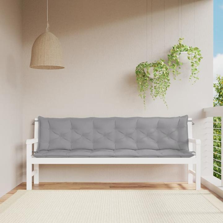 Actual product image VidaXL Garden bench cushions 2 pcs. O x ford fabric (200 x 50 x 7 cm)