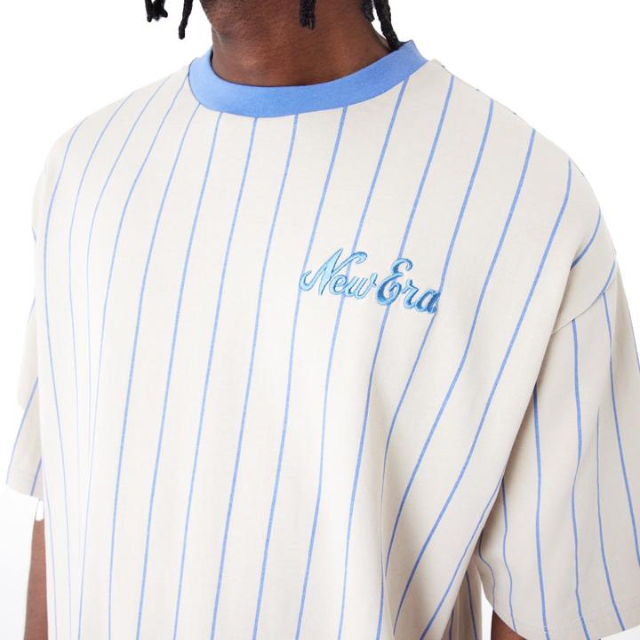 Produktbild New Era Oversized Shirt - PINSTRIPE stone beige - XL (XL)