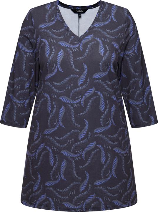 Actual product image Ulla Popken Matte Jersey Feather Print Tunic (50, 52)