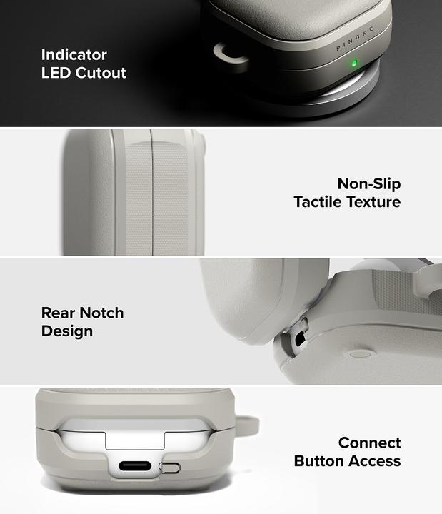 Produktbild Ringke Onyx Magnetisch Magsafe Samsung Galaxy Buds 4 / 4 Pro Warm Grau (Ladecase Hülle)