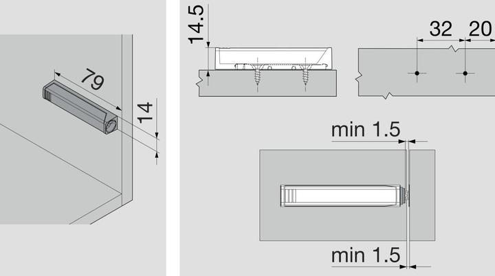 Actual product image Blum Tip On 956A