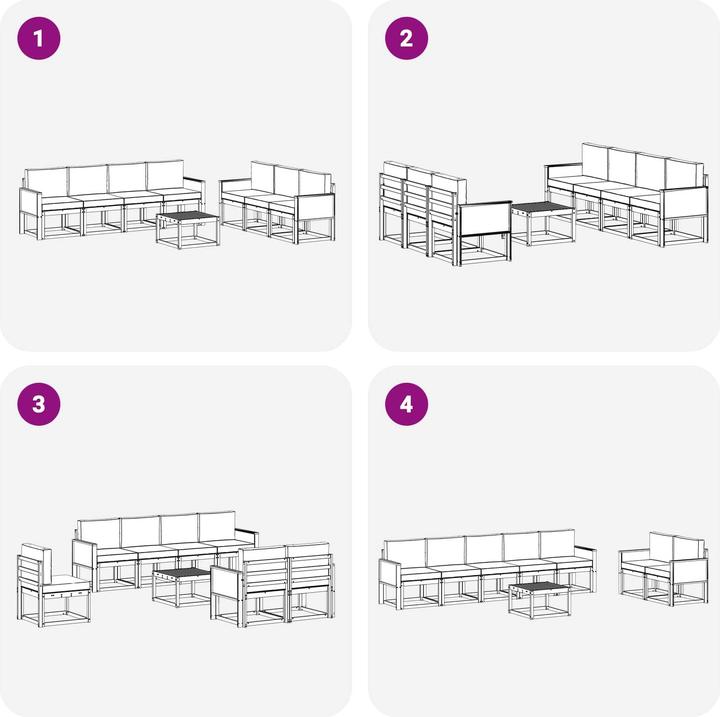Produktbild vidaXL Outdoor-Sofa