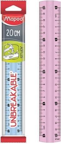 Actual product image Maped Study unbreakable ruler 20cm mix of 2 colours (20 cm)
