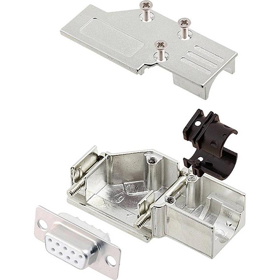 Encitech DCMR09-FK-DMS-W-K 6355-8065-31 D-SUB Buchsenleisten-Set 90 ° Polzahl (n, Elektronikkabel + Stecker
