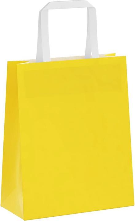 Actual product image vidaXL Kraft paper bags 50 pcs. with handle yellow 18x8x22 cm paper bag (50x)