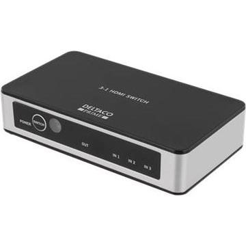 Thumbnail - Deltaco Prime Premium 3 port HDMI Switch with IR Wireless Remote, Ultra HD, Fernbedienung