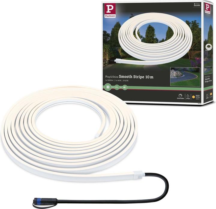 Actual product image Paulmann Outdoor Plug & Shine Stripe Smooth (Warm white, 1000 cm, Indoor, Outdoor)