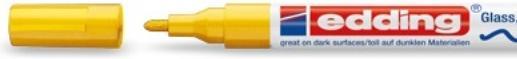 Produktbild Edding 751, Yellow, Multicolour, 1 colours, Bullet tip, Round, 400 °C (Gelb, 2 mm, 10 x)