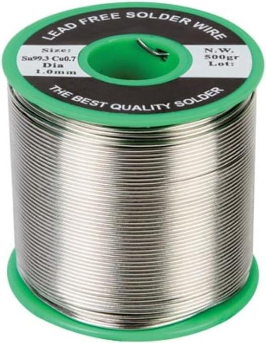 Image du produit Velleman Lead-Free Solder Sn 99.3% Cu 0.7% 1mm 500G (Pièce de rechange)