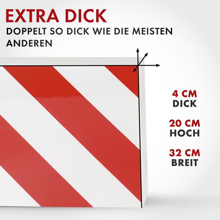 Actual product image CarComfort Garage wall protector, 2 pieces Car door edge protector self-adhesive 32x20x4 cm red/white