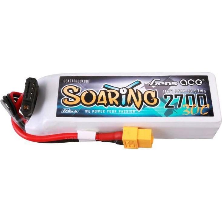 Gens Ace G-Tech Soaring 2700mAh 11.1V 30C 3S1P LiPo Battery (11.10 V, 2700 mAh)
