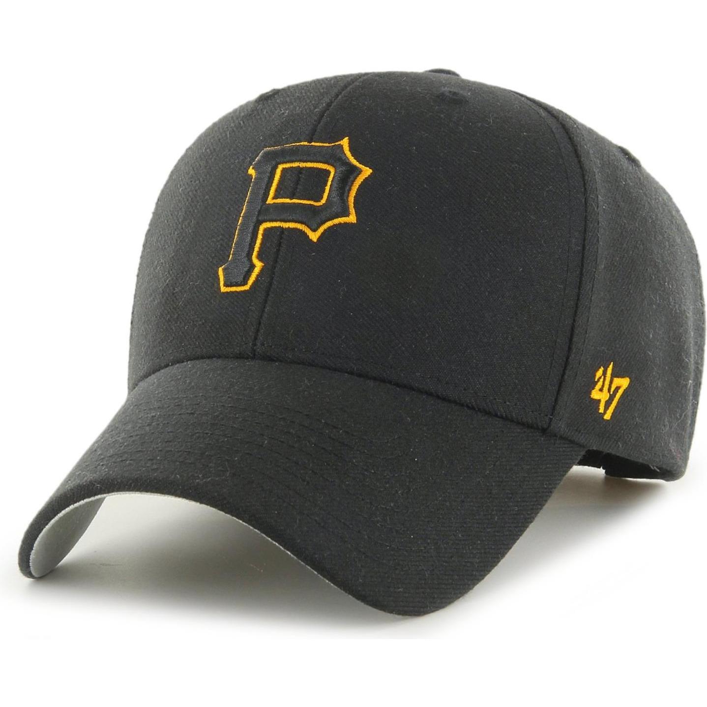 47 Brand, Herren, Cap, Relaxed Fit MLB Pittsburgh Pirates, Schwarz, (One Size)