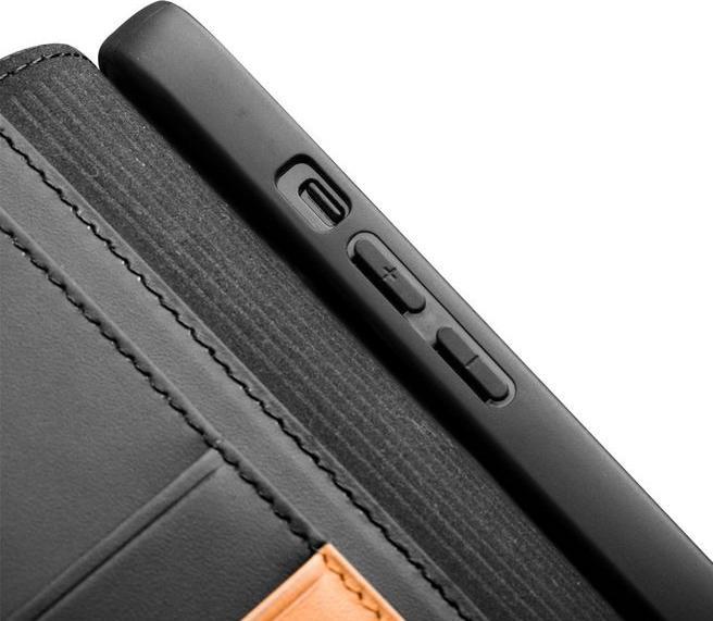 Produktbild QiAlino Modische Echtleder Bookcover Hülle (Apple iPhone 13 Pro Max)