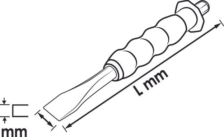 Actual product image Vigor flat chisel with hand guard, 29 mm