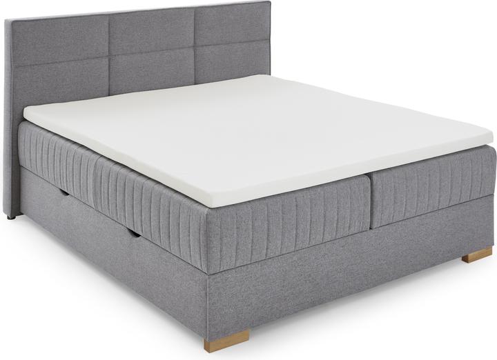 Produktbild Meise Möbel Tambo Boxspringbett inkl. Bettkasten mit Bonnellfederkernbox Stoff Nordic (180 x 200 cm)