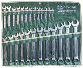 Rockforce KLUCZ PŁASKO-OCZKOWY kpl.25el. (6-32mm)
