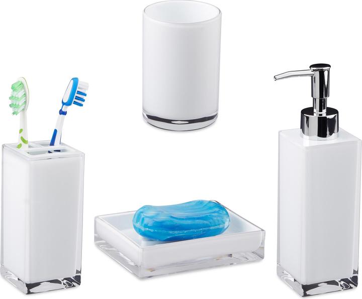 Immagine prodotto Relaxdays Set da 4 pezzi di accessori da bagno