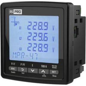 RS PRO, Misuratore energia, Energiemessgerät LCD 96mm x 45mm