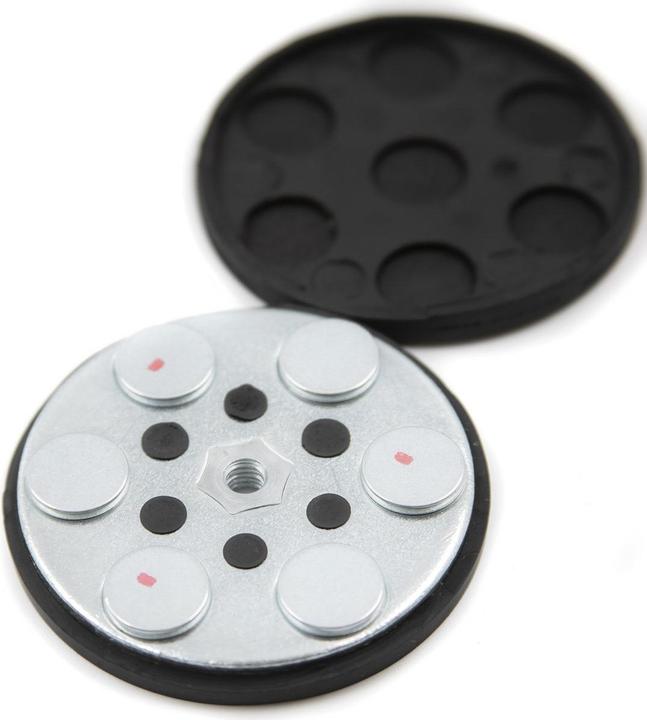 Produktbild Supermagnete Magnetsystem rund gummiert mit Innengewinde (1x)