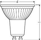 Productafbeelding Osram LED reflectorlamp (GU10, 2.60 W, 230 lm, 1 x, F)