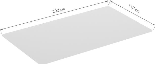 Produktbild LogiLink Bodenschutzmatte, 117x200x0,2 cm, wasserresistent, glänzende Oberfläche, transparent (200 x 117 cm)