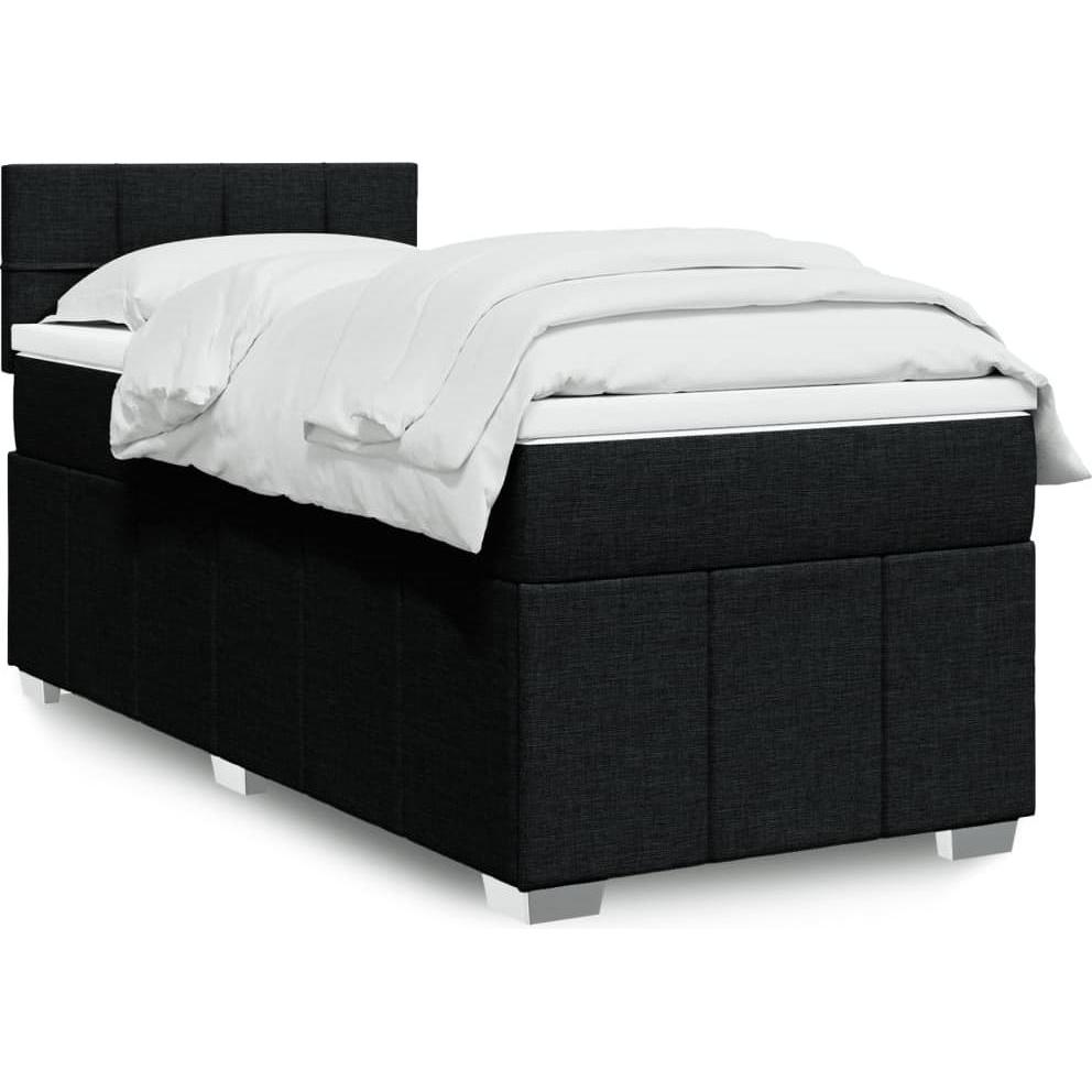 VidaXL, Bett, Bo x springbett mit Matratze 90 x 190 cm Stoff (90 x 190 cm)