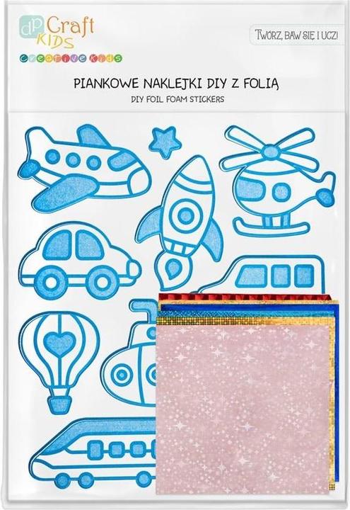 Image du produit Dalprint DIY Schaumstoffaufkleber mit Folie, Fahrzeuge, 11 Stk