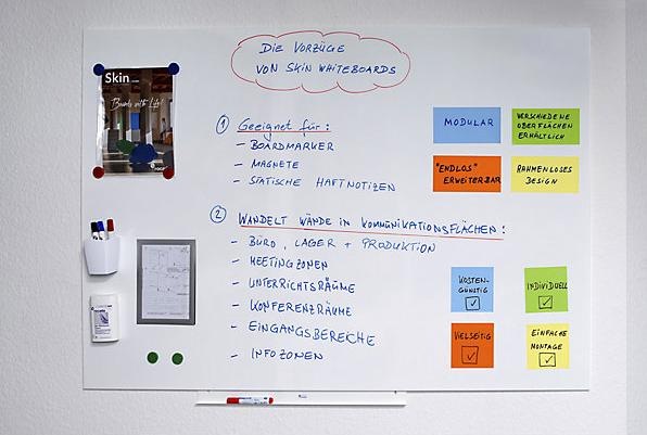 Actual product image kaiserkraft Whiteboard module, PRO model - sheet steel, coated, pack of 2, WxH 1000 x 1000 (2000 x 1000 mm)