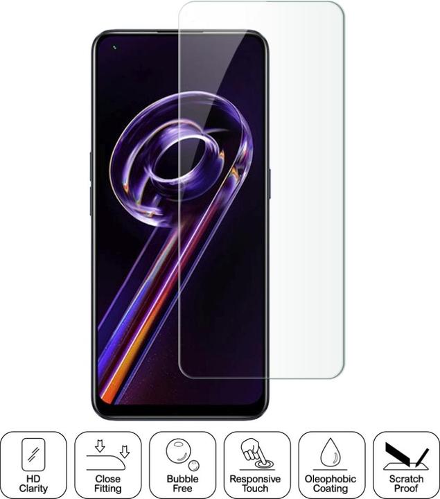 Image du produit Screenguard Realme 9 5G verre blindé de protection Case Friendly Design (1 pcs, Realme 9 5G)