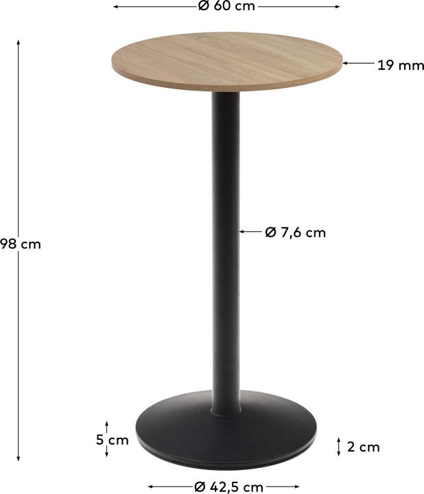 Image du produit Kave Home Esilda (60 x 60 x 98 cm)