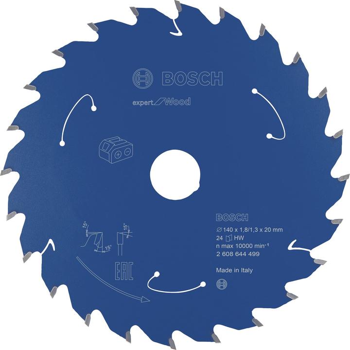 Produktbild Bosch Professional Zubehör Akku-Kreissägeblatt Expert for Wood, 140 x 1,8/1,3 x 20, 24 Zähne