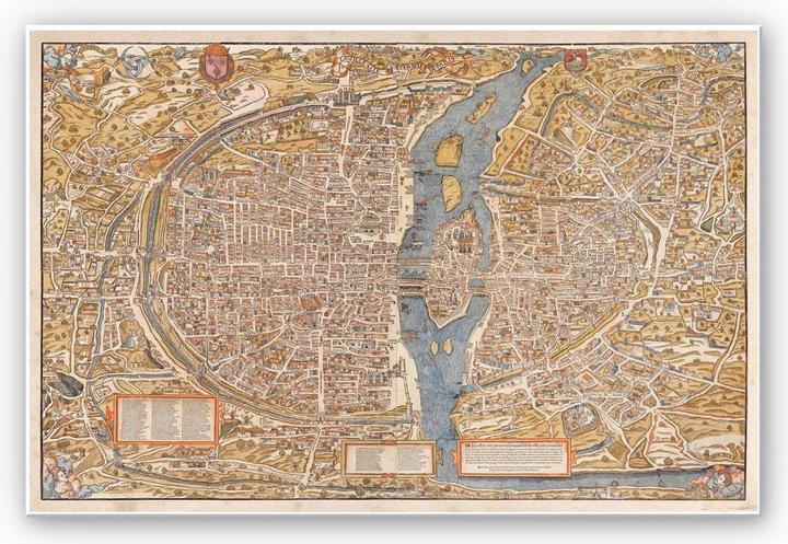 Image du produit Trenddeko Carte historique de Paris (60 x 40 cm)