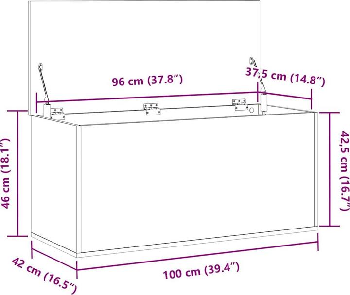 Image du produit vidaXL Aufbewahrungsbox (42 cm, 1x)