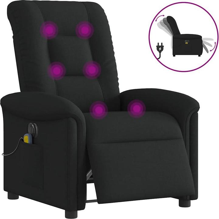 Immagine prodotto VidaXL Sedia da massaggio elettrica in tessuto nero