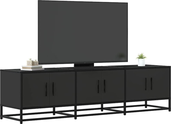 Productafbeelding VidaXL TV-meubel Lowboard TV-meubel TV-tafel Houtmateriaal Metaal (150 x 35 x 41 cm)