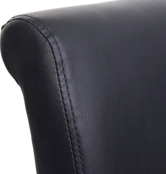 Immagine prodotto Swisshandel24 2x Sedia da pranzo Poltrona Sedia M37 - Pelle, Nero, Piedi bianchi
