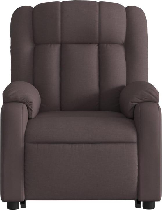 Actual product image vidaXL Relax armchair with stand-up aid armchair TV armchair dark brown fabric