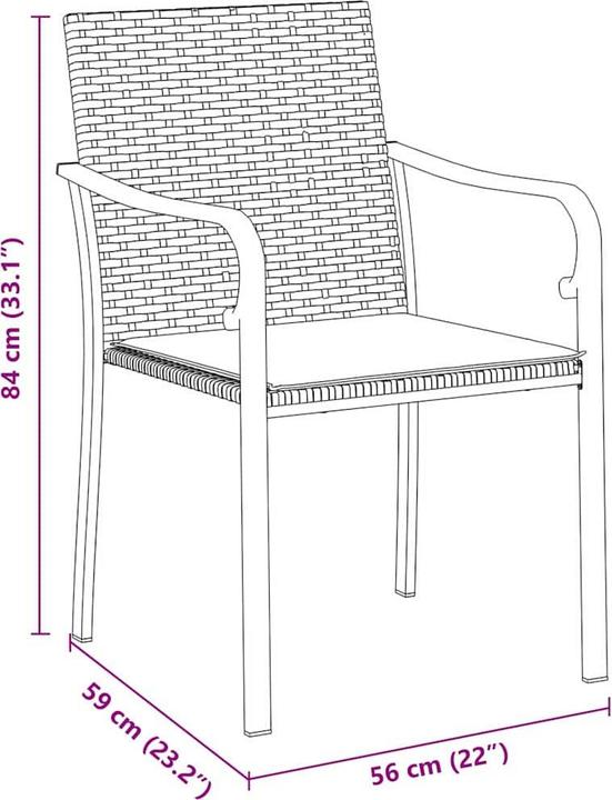 Produktbild vidaXL Garten Essgruppe (80 x 80 x 73 cm)