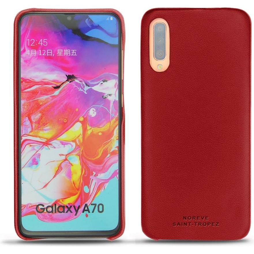 Noreve Lederschutzhülle (Samsung Galaxy A70), Smartphone Hülle, Rot