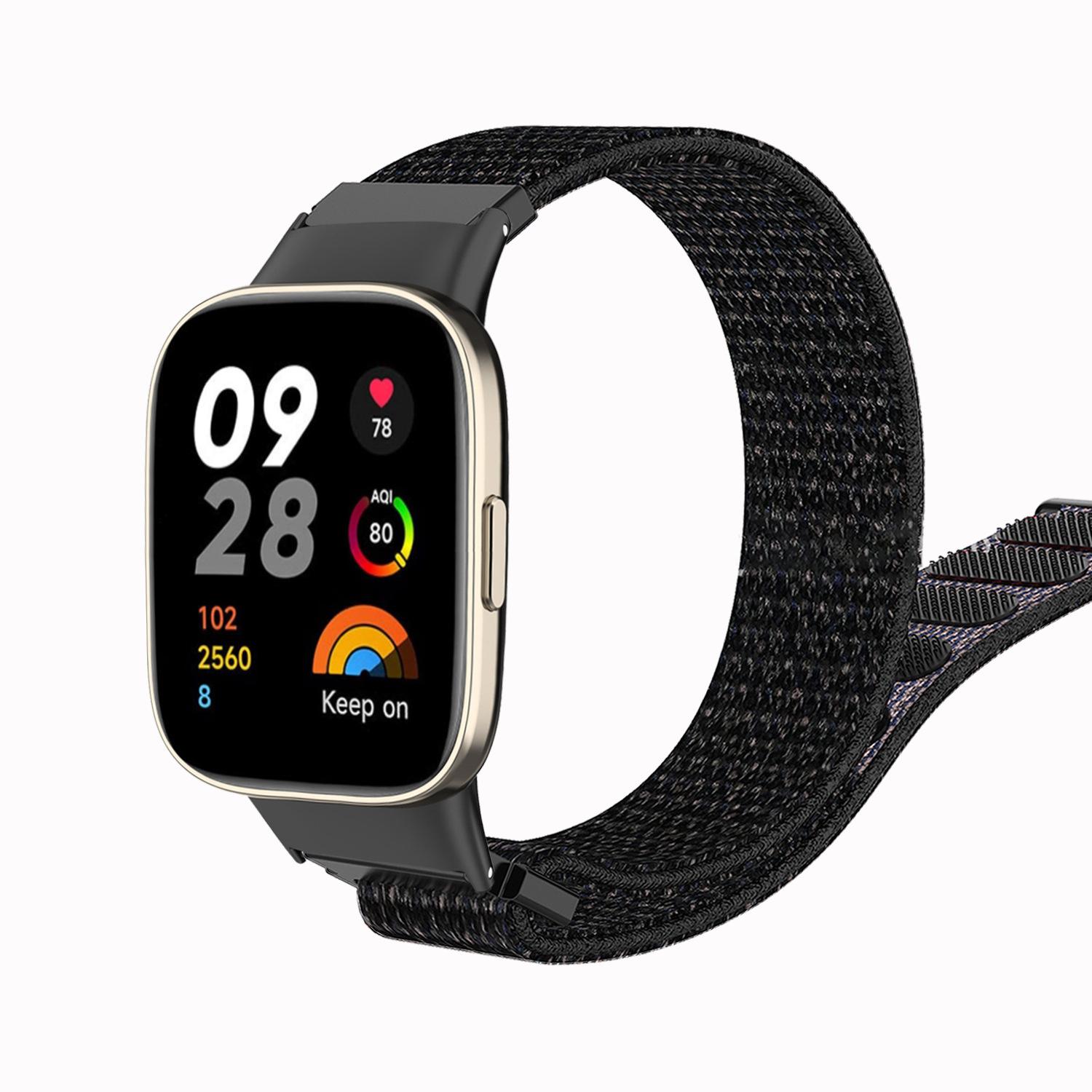 Strap-it Armband (Nylon), Uhrenarmband, Schwarz
